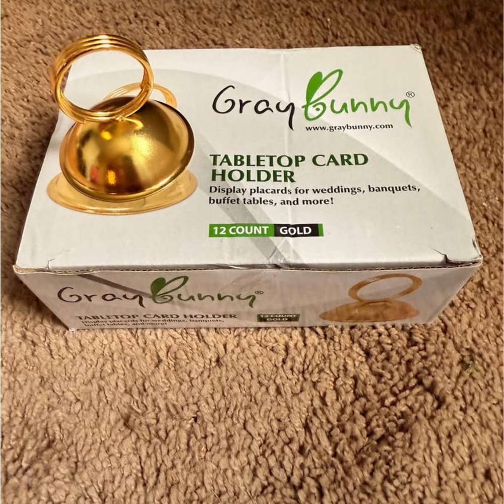 24 Gold Tabletop Card Holders